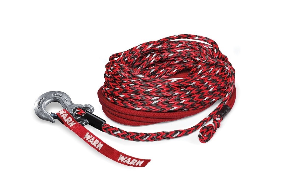 Warn 102558 Spydura Nightline 3/8" X 100ft (9.5mm X 30m) Synthetic Rope Assembly With Hook