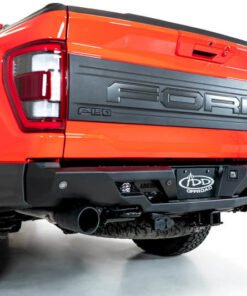 Addictive Desert Designs 2022+ Ford Raptor Stealth Fighter R Bumper w/ 2 Cube Lights - Hammer Black