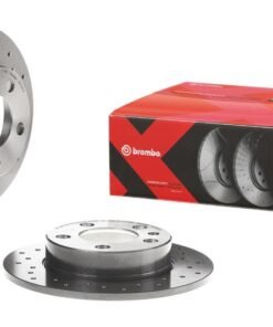 Brembo 00-06 Audi TT/98-10 VW Beetle/99-06 Golf Rear Premium Xtra Cross Drilled UV Coated Rotor