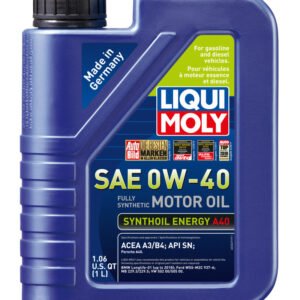 LIQUI MOLY 1L Synthoil Energy A40 Motor Oil SAE 0W40 - Case of 6