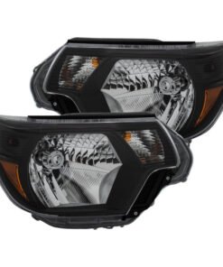 ANZO 2012-2015 Toyota Tacoma Crystal Headlights Black