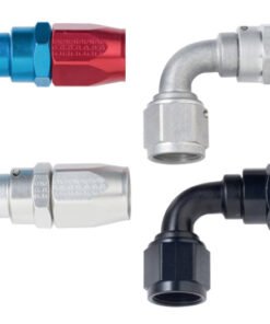Fragola -6AN x 90 Degree Power Flow Hose End - Black