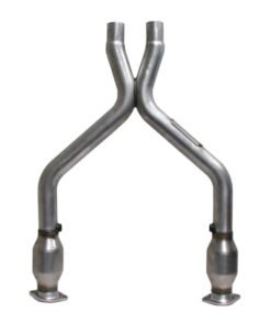 BBK 11-14 Mustang 3.7 V6 Short Mid X Pipe With Catalytic Converters 2-1/2 For BBK Long Tube Headers