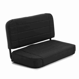 Smittybilt Standard Rear Seat for 1981-1995 Jeep CJ5/ CJ7/ CJ8 Scrambler/ Wrangler YJ - Black Denim
