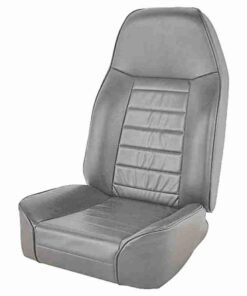 Smittybilt Standard Front Bucket Seat for 1976-2006 Jeep CJ5/ CJ7/ CJ8 Scrambler/ Wrangler TJ/ YJ - Gray Denim