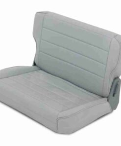 Smittybilt Fold & Tumble Rear Seat for 1976-1995 Jeep CJ5/ CJ7/ CJ8 Scrambler/ Wrangler YJ - Gray Denim