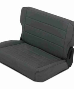 Smittybilt Fold & Tumble Rear Seat for 1976-1995 Jeep CJ5/ CJ7/ CJ8 Scrambler/ Wrangler YJ - Black Denim