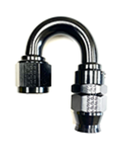 Fragola -10AN Real Street x 180 Degree Hose End Black For PTFE Hose