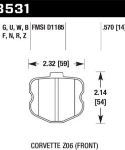 Hawk 06-13 Chevrolet Corvette Z06 DTC-30 Race Front Brake Pads