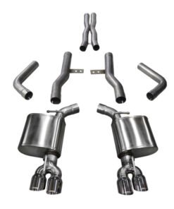 Corsa 15-17 Dodge Challenger Hellcat Dual Rear Exit Extreme Exhaust w/ 3.5in Polished Tips