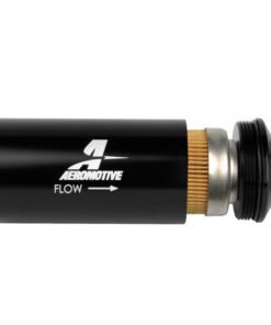 Aeromotive In-Line Filter - (AN-6 Male) 10 Micron Fabric Element Bright Dip Black Finish