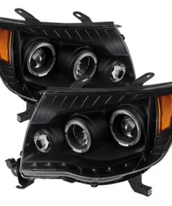 Xtune Toyota Tacoma 05-11 Halo Projector Headlights Black PRO-JH-TT05-LED-BK