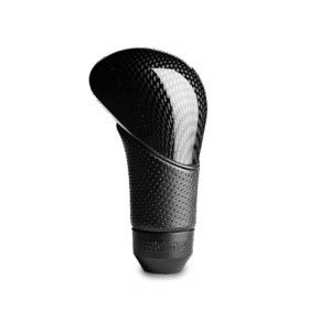 Momo Shadow Shift Knob - Black Airleather, Carbon Effect Insert