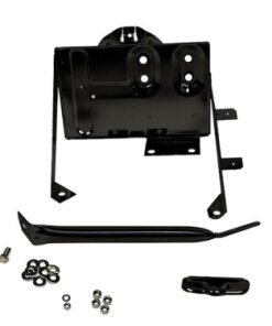 Kentrol 76-86 Jeep CJ Battery Tray with support arm - Powdercoat Black