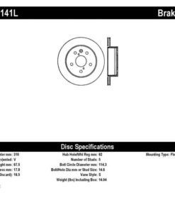 StopTech Power Slot 06-11 Lexus GS Series / 06-12 IS350 Rear Left Drilled & Slotted Rotor