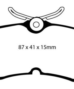 EBC 13+ Ford Fiesta 1.6 Turbo ST Yellowstuff Rear Brake Pads
