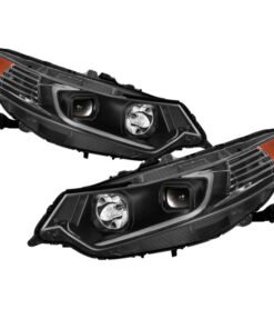 xTune 09-14 Acura Projector Headlights - Light Bar DRL - Black (PRO-JH-ATSX09-LB-BK)