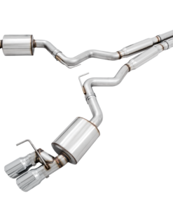 AWE Tuning 2018+ Ford Mustang GT (S550) Cat-back Exhaust - Touring Edition (Quad Chrome Silver Tips)