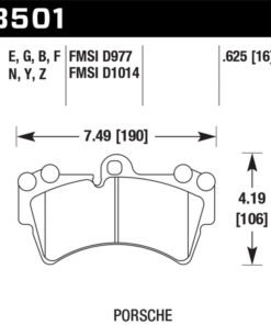 Hawk 2007-2014 Audi Q7 Premium HPS 5.0 Front Brake Pads