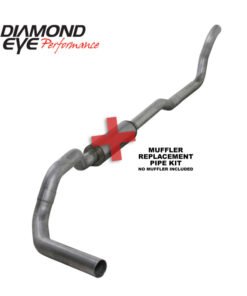 Diamond Eye KIT 4in TB MFLR RPLCMENT PIPE SGL AL: 2-WHEEL DRIVE ONLY 89-93 DODGE CUMMINS 5.9L