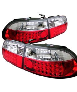 Spyder Honda Civic 92-95 3DR LED Tail Lights Red Clear ALT-YD-HC92-3D-LED-RC