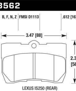 Hawk 06-13 Lexus IS250/IS350 HPS 5.0 Street Rear Brake Pads