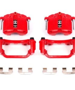 Power Stop 00-03 Cadillac DeVille Rear Red Calipers w/Brackets - Pair