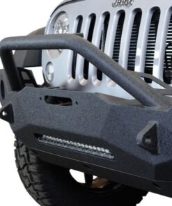 DV8 Offroad 07-18 Wrangler JK FS-18 Mid Length Steel Front Bumper w/ Fog Lights