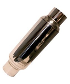 Kooks Universal 3in Round Muffler 14in Long. Pol SS