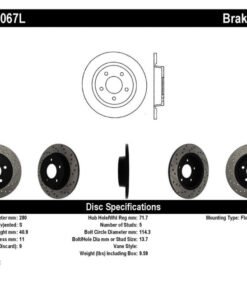 StopTech 04-10 Mazda3 Slotted & Drilled Left Rear Rotor
