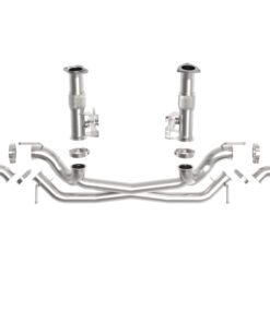 aFe MACH Force-Xp 3" to 2-1/2" 304SS Cat-Back (No Muff.) 2020 Chevy Corvette (C8) 6.2L - Carbon Tip