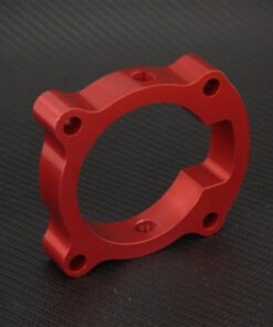 Torque Solution Throttle Body Spacer (Red): Hyundai Genesis Coupe 2.0T 10-12