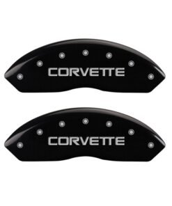 MGP 4 Caliper Covers Engraved F & R C4/Corvette Black Finish Silver Char 1988 Chevrolet Corvette