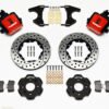 Wilwood Combination Parking Brake Rear Kit 11.00in Drilled Red Civic / Integra Drum 2.46 Hub Offset