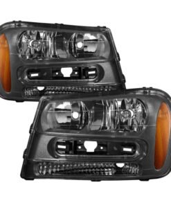 Xtune Chevy Trailblazer 02-09 Crystal Headlights Black HD-JH-CTB02-AM-BK