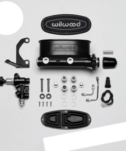 Wilwood 261-13270-BK Tandem Master Cylinder Kit w/ Bracket & Valve, 1-1/8" Bore