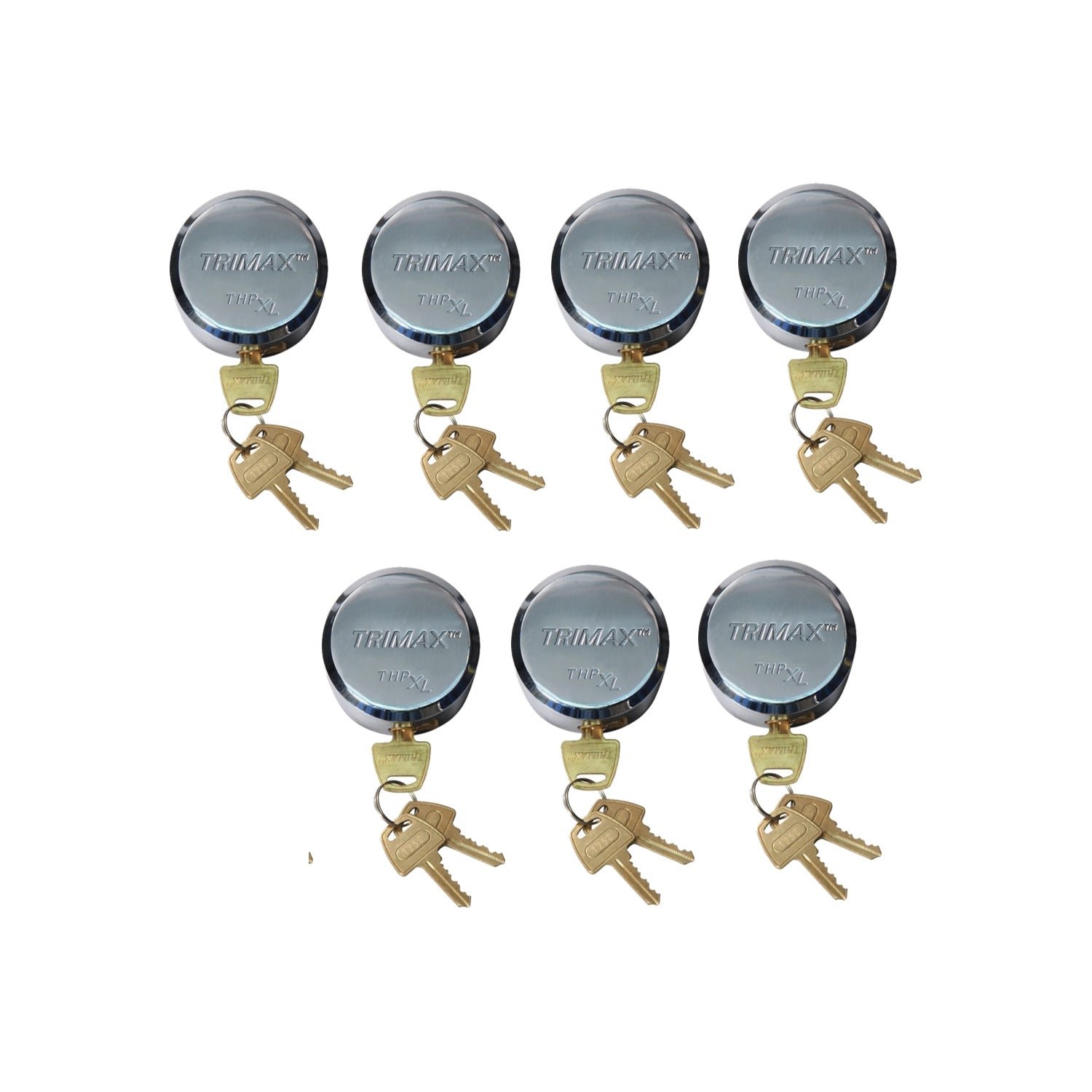 Trimax THPXL Hockey Puck 7 Pack Internal Shackle Door Lock Univ. Fit/Re Keyable
