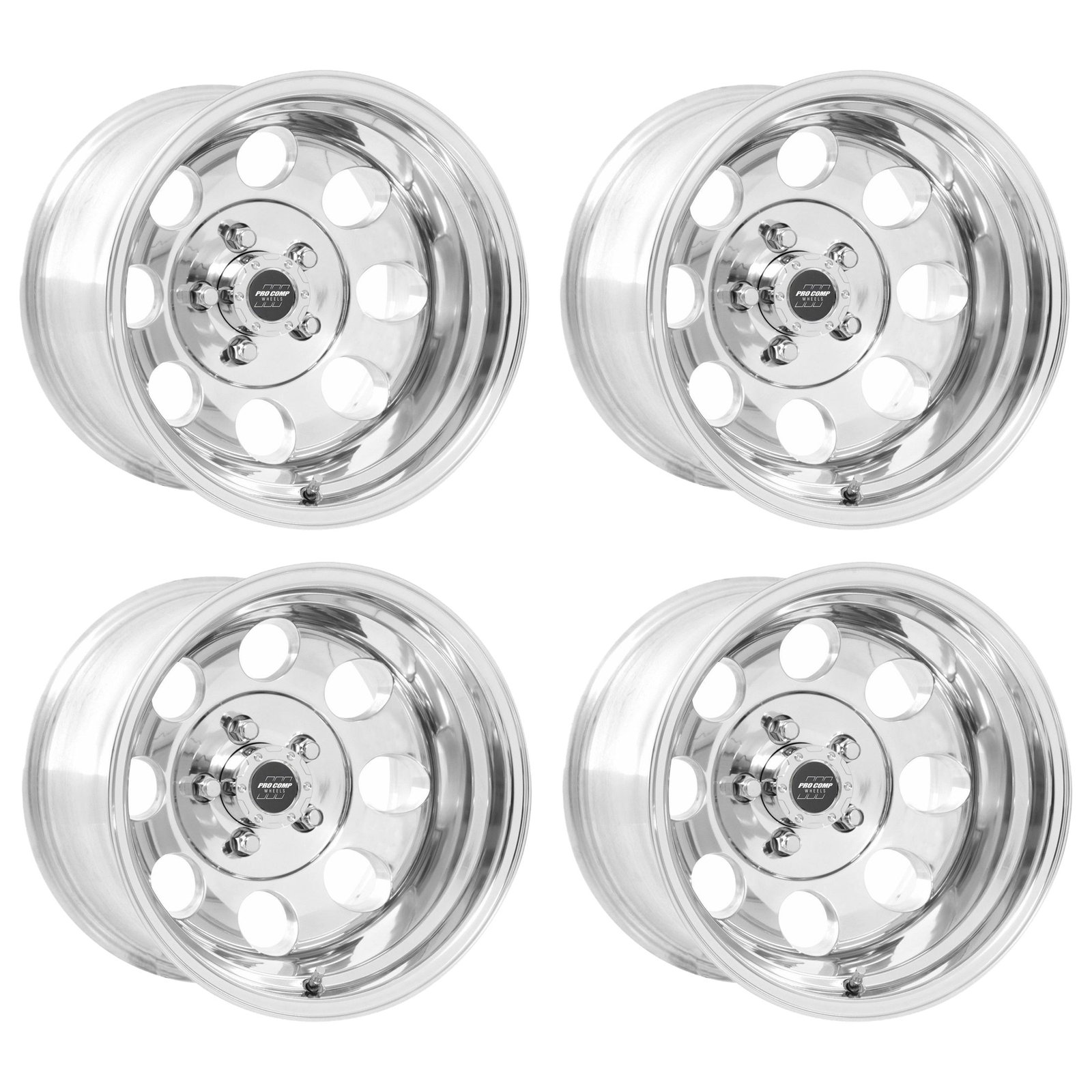 Pro Comp Xtreme Alloys Series 1069 Polished 15x10 5 on 5.5 Bolt Pattern Set of 4