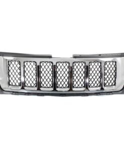 Grille for 2011-2013 Jeep Grand Cherokee Chrome Shell w/ Black Insert Plastic