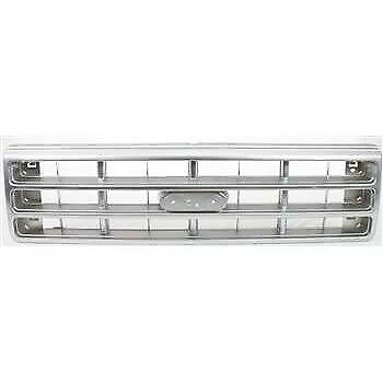 New Grille Assembly silver plastic for 1989-1991 Ford F-150 F-250 F-350
