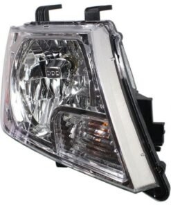 Headlight halogen clear lens right side CAPA for 09-19 Nissan Frontier