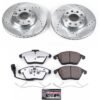 Powerstop K4623-26 Front Brake Disc & Pad Kit 2-wheel set for 10-13 Audi A3 TDI