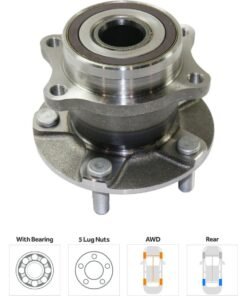 Set of 2 Wheel Hubs, Rear Driver & Passenger Side, 28473FG010 for Subaru Impreza