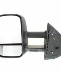 Black Manual Towing Driver Left Side Mirror for 07-13 Silverado & Sierra Truck