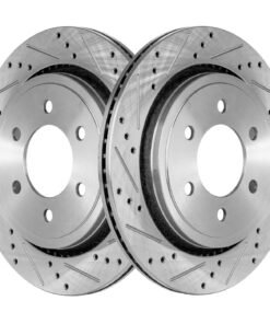 SureStop F27110066DS Rear Brake Disc 2-Wheel Set 5 Lugs for 2015-2016 Ford F-150