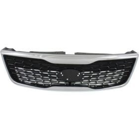Grille KI1200155 black plastic shell w/ insert for 2014-2015 Kia Sorento