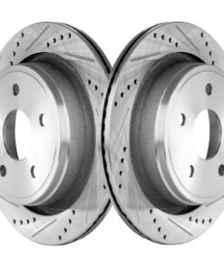 SureStop D27110044DS Rear Disc Brake Rotor 5 Lugs 2 Wheel for Dodge Ram 1500