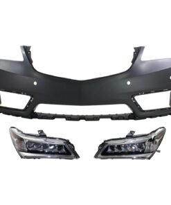 New Bumper Cover with Headlights kit LED 3 pieces for 2014-2016 Acura MDX
