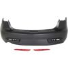 New Rear Bumper Cover, Reflectors Kit 3piece CAPA for 2010-2011 Mazda 3 Sedan