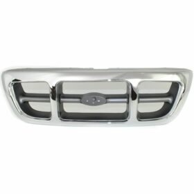 NEW Grille, Chrome Shell w/ Gray Insert Plastic for 1998-2000 Ford Ranger